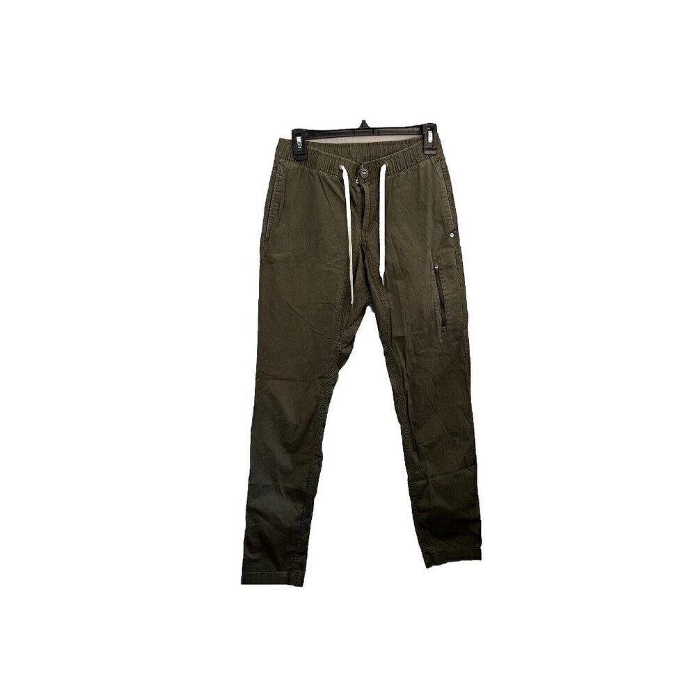 Vuori Charcoal Ripstop Climber Pants Size Small Green drawstring at waist